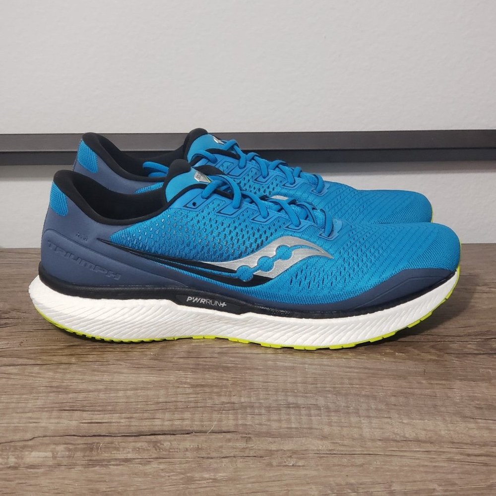 Saucony Triumph 19 Men's Running Shoes Size 15 Blue - Picture 3 of 8